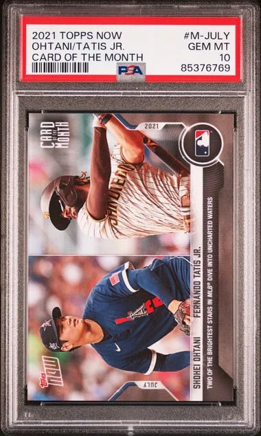 2021 Topps Now Card Of The Month M-July Fernando Tatis Jr./Shohei Ohtani #no-number card image