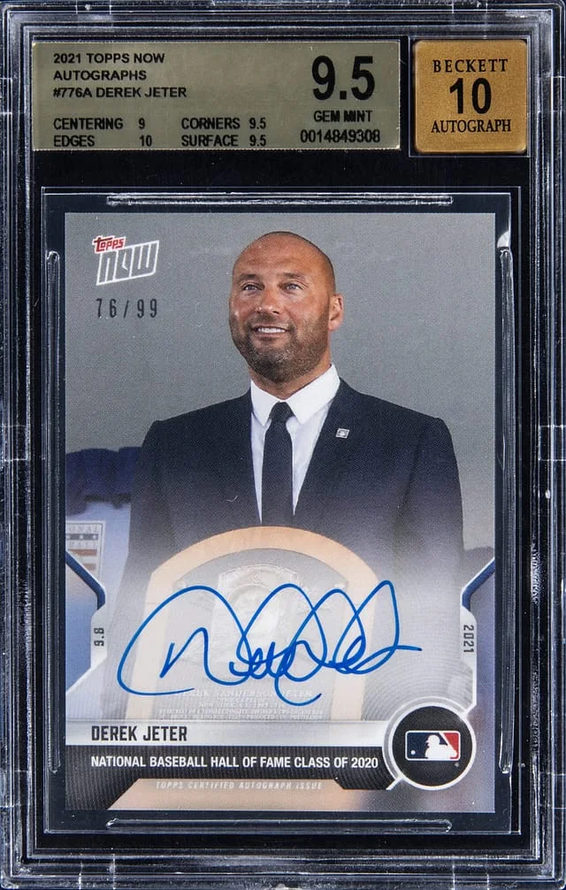 2021 Topps Now Derek Jeter Autograph #776A card image