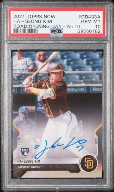 2021 Topps Now Ha-Seong Kim Road To Opening Day Autograph #OD433A card image