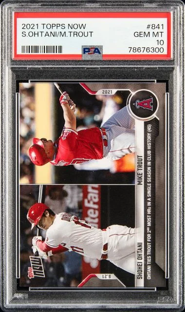 2021 Topps Now Mike Trout/Shohei Ohtani #841 card image