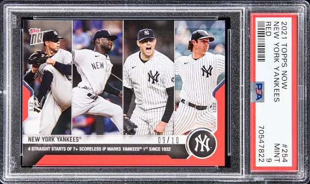 2021 Topps Now New York Yankees Red #254 card image