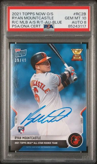 2021 Topps Now Ryan Mountcastle Off-Season Cup MLB All-Star Team Autograph-Blue #RC2B card image
