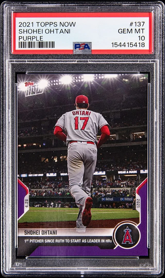 2021 Topps Now Shohei Ohtani Purple #137 card image