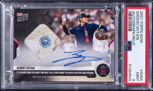 2021 Topps Now Shohei Ohtani Autograph Relic #508A card image