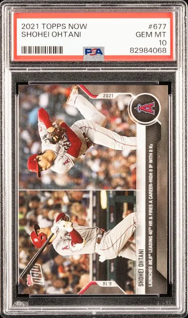 2021 Topps Now Shohei Ohtani #677 card image