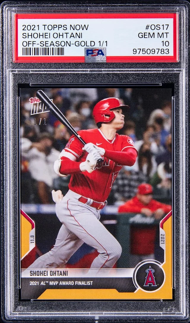 2021 Topps Now Shohei Ohtani Off-Season Gold #OS-17 card image