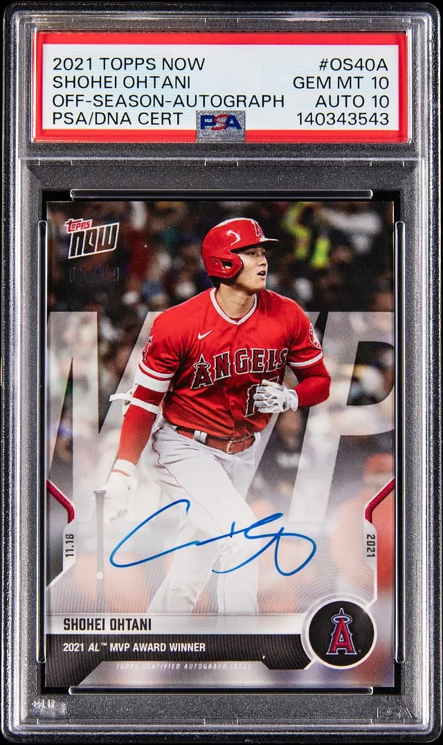 2021 Topps Now Shohei Ohtani Off-Season Autograph #OS-40A card image