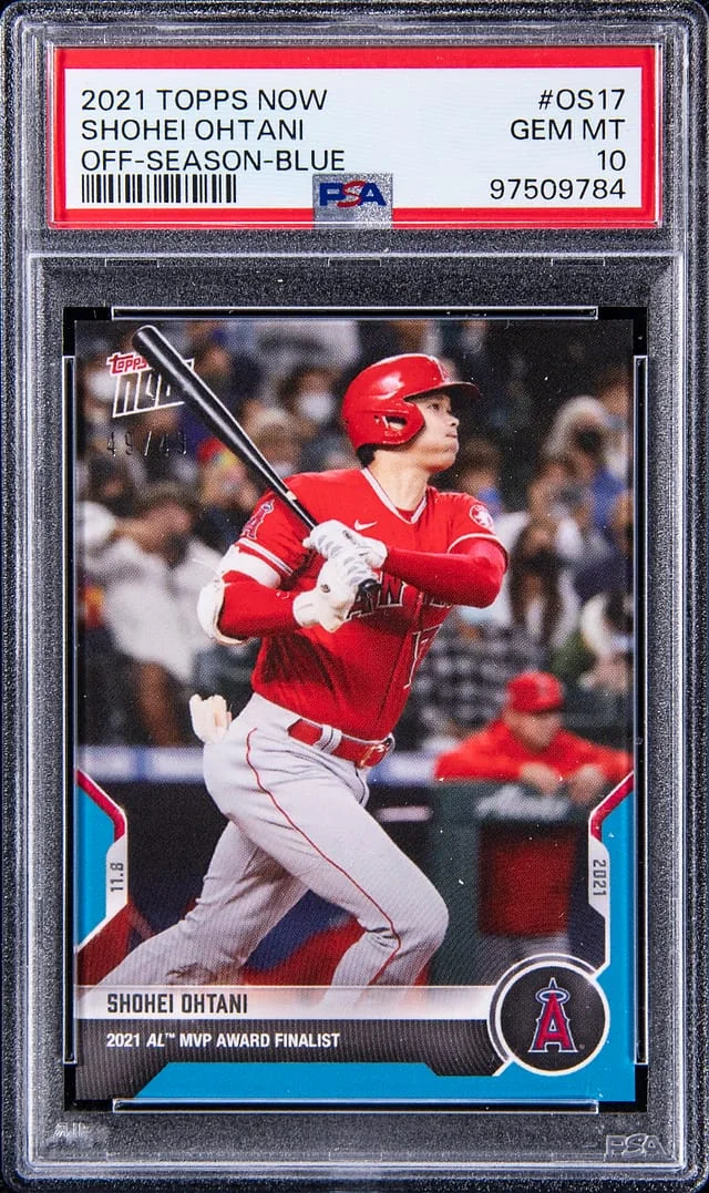2021 Topps Now Shohei Ohtani Off-Season Blue #OS17 card image