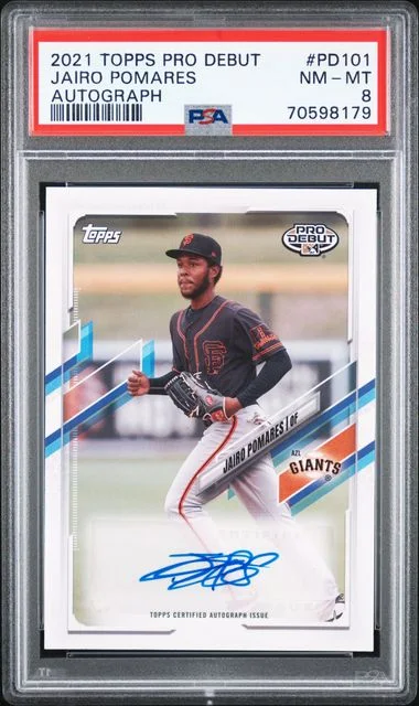 2021 Topps Pro Debut Jairo Pomares Autograph #PD-101 card image