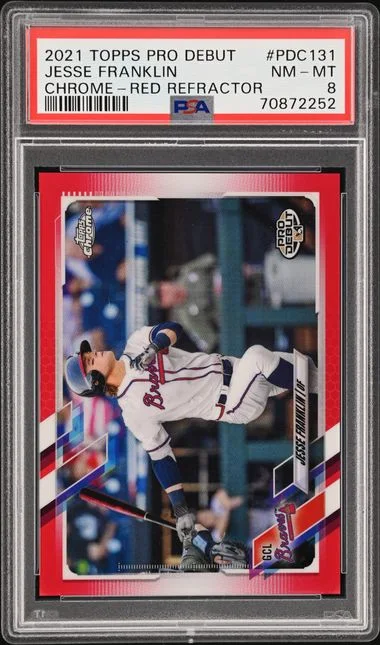 2021 Topps Pro Debut Jesse Franklin Chrome-Red Refractor #PDC131 card image
