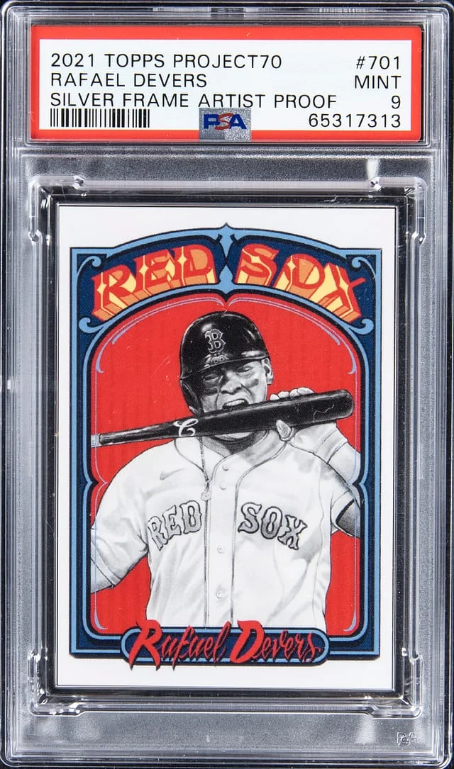 2021 Topps Rafael Devers Project 70 Silver Frame Artist Proof #701 card image