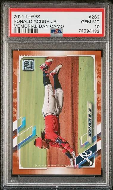 2021 Topps Ronald Acuna Jr. Memorial Day Camo #263 card image