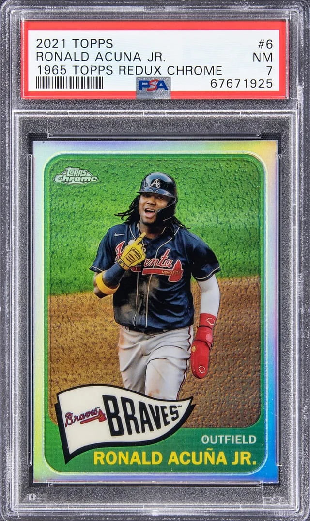 2021 Topps Ronald Acuna Jr. 1965 Topps Redux Chrome #6 card image