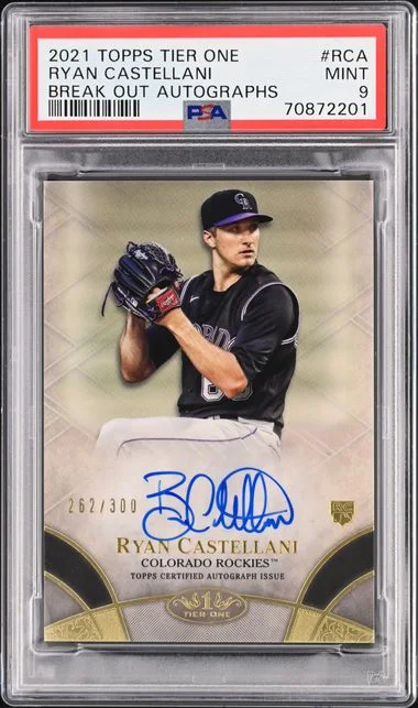 2021 Topps Ryan Castellani Tier One Break Out Autographs #BOA-RCA card image