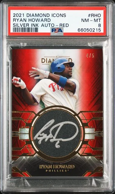 2021 Topps Ryan Howard Diamond Icons Silver Ink Autographs #RHO card image