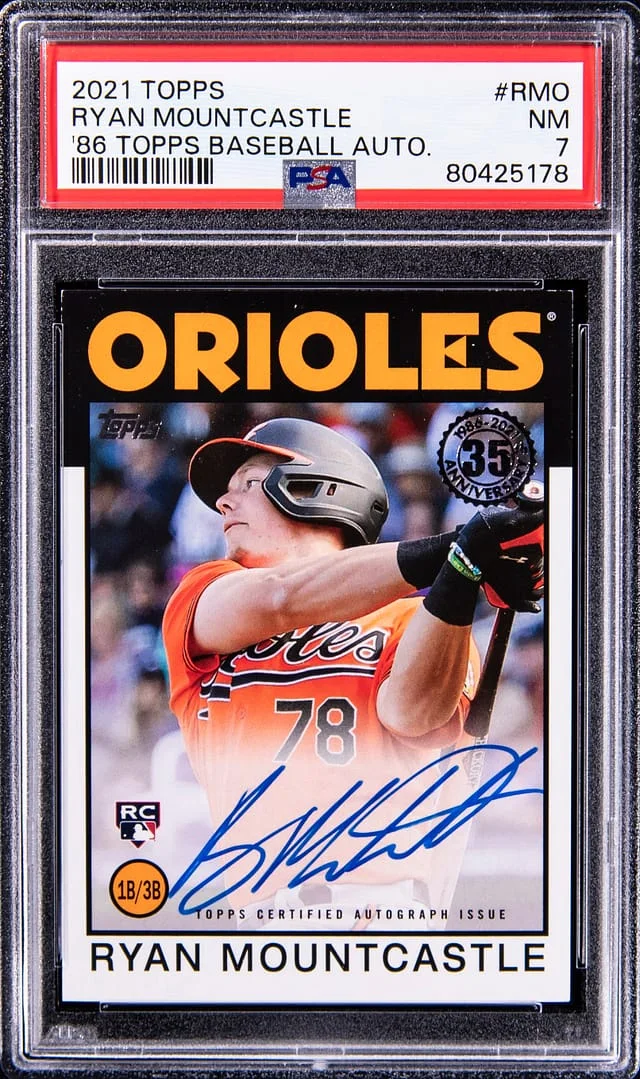 2021 Topps Ryan Mountcastle 1986 Topps Baseball Autograph #86A-RMO card image