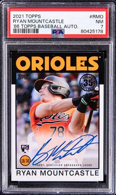 2021 Topps Ryan Mountcastle 1986 Topps Baseball Autographs #RMO card image