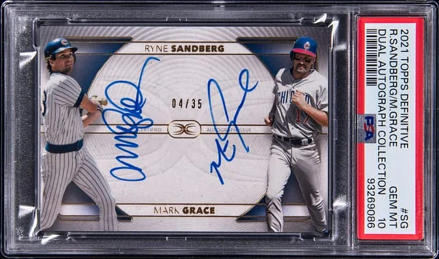 2021 Topps Ryne Sandberg/Mark Grace Dual Definitive Dual Autograph Collection #DAC-SG card image