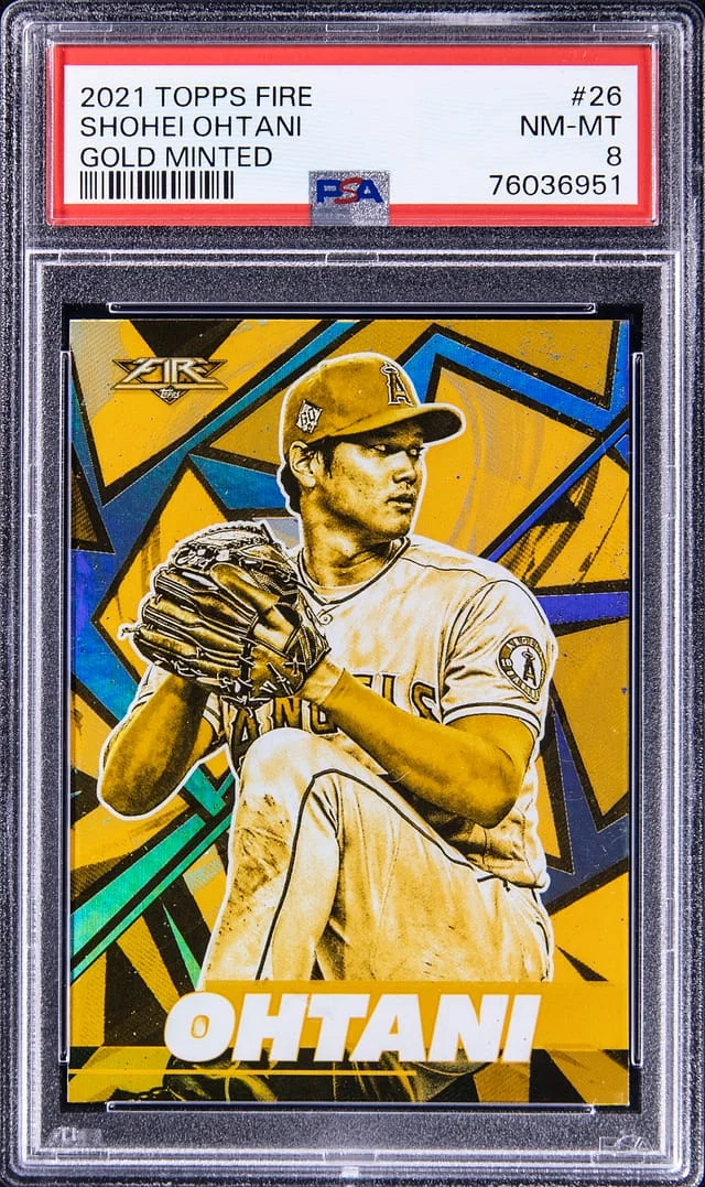 2021 Topps Shohei Ohtani Fire Gold Minted #26 card image