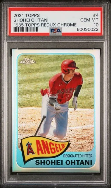 2021 Topps Shohei Ohtani 1965 Topps Redux Chrome #4 card image