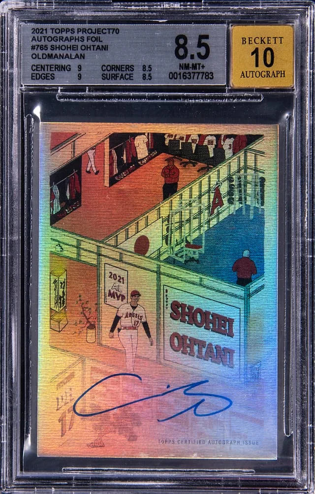 2021 Topps Shohei Ohtani Project70 Autographs Foil By Oldmanalan #765-A card image