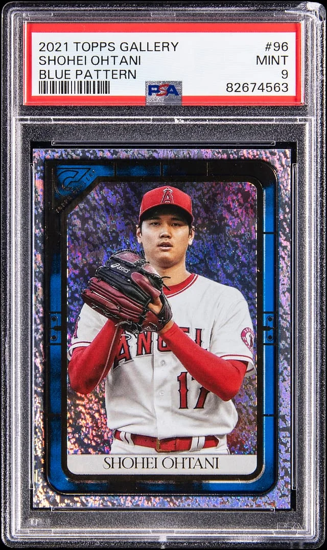 2021 Topps Shohei Ohtani Gallery Blue Pattern #96 card image