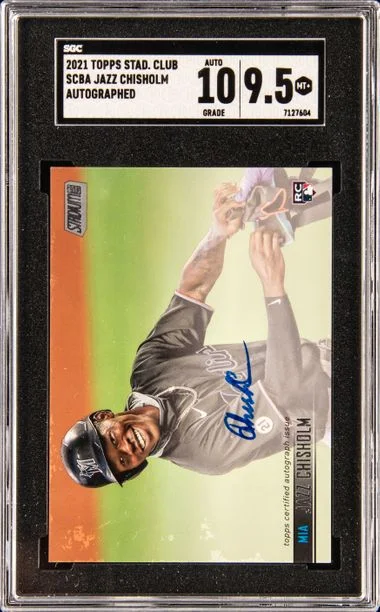 2021 Topps Stadium Club Autographed Scba Jazz Chisholm #no-number card image
