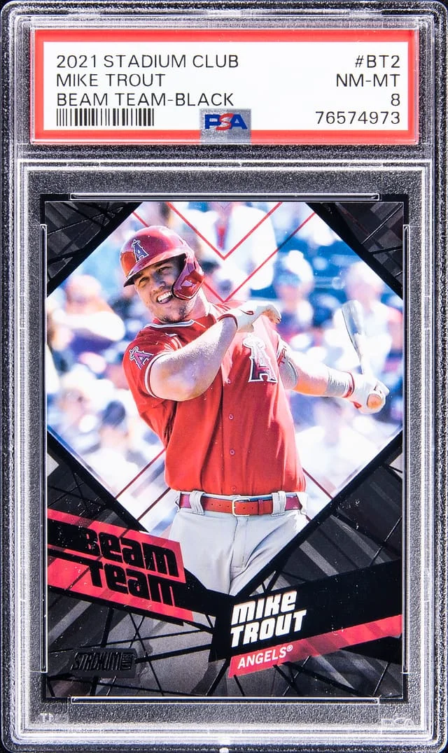 2021 Topps Stadium Club Mike Trout Beam Team Black #BT-2 card image