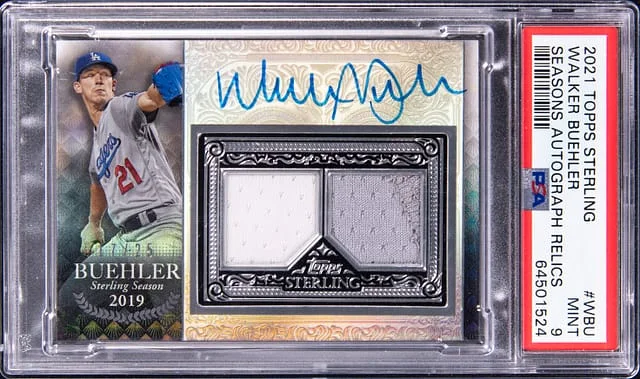 2021 Topps Sterling Walker Buehler Seasons Autograph Relics #SSAR-WBU card image
