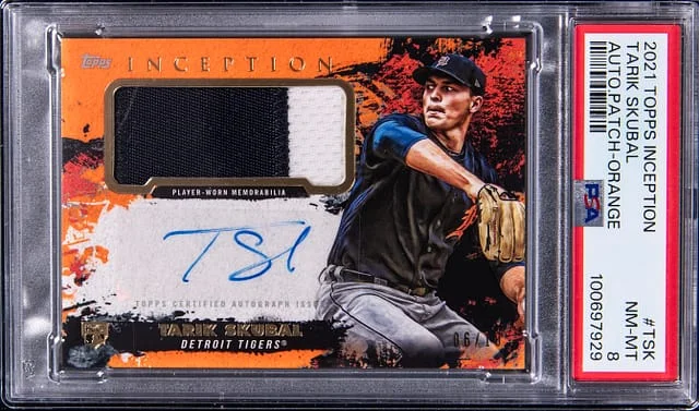2021 Topps Tarik Skubal Inception Autograph Patch Orange #APC-TSK card image