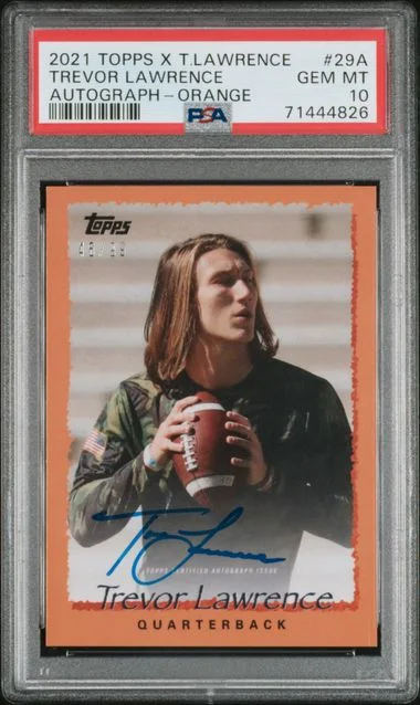 2021 Topps Trevor Lawrence X Autograph Orange #29-A card image