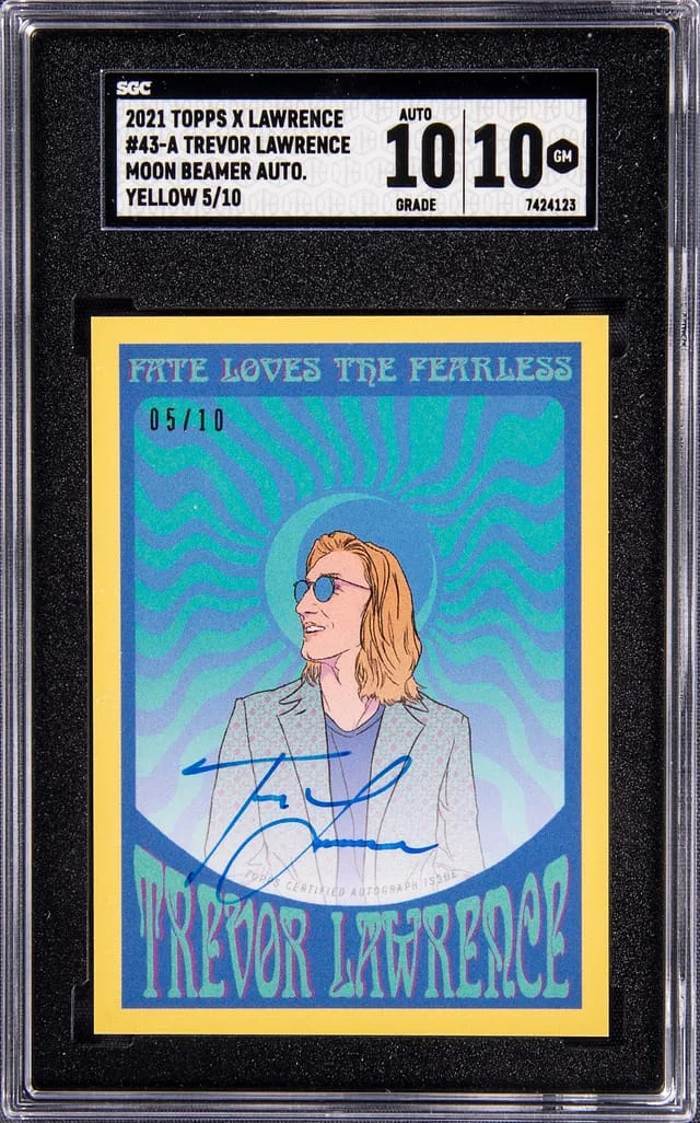 2021 Topps Trevor Lawrence X Lawrence Moon Beamer Autograph Yellow #43-A card image