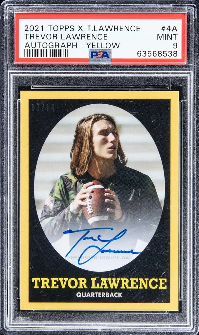 2021 Topps Trevor Lawrence X Yellow #4A card image