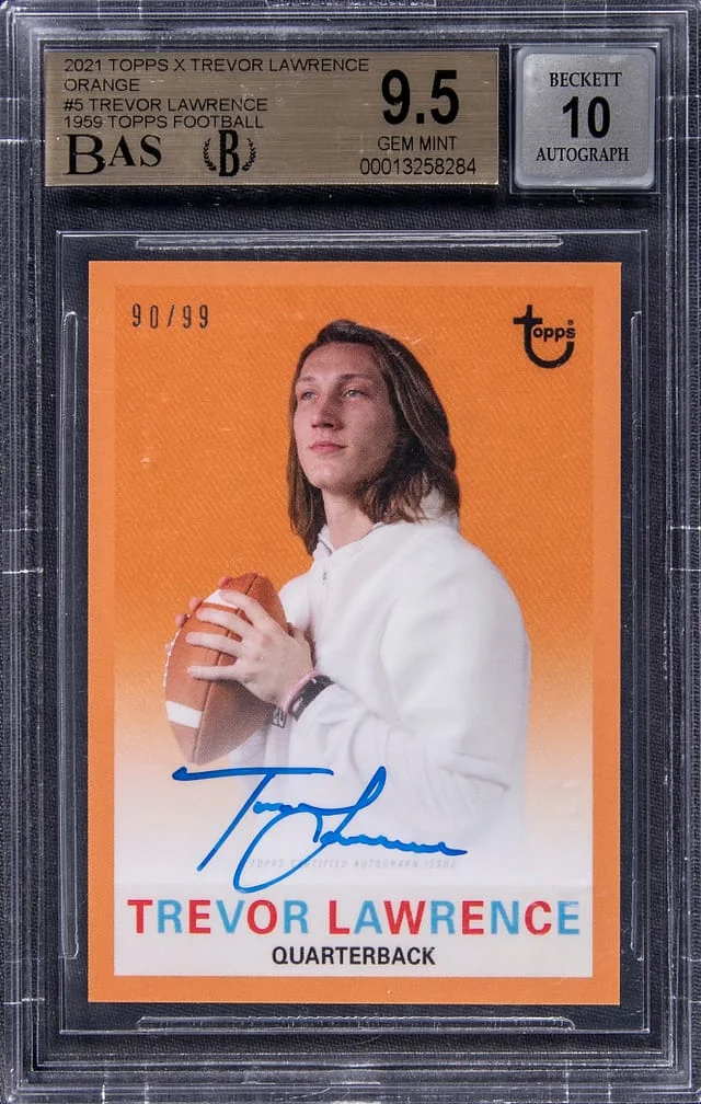 2021 Topps Trevor Lawrence X Orange #5 card image