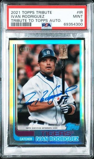 2021 Topps Tribute Tribute To Topps Autographs Ir Ivan Rodriguez #no-number card image