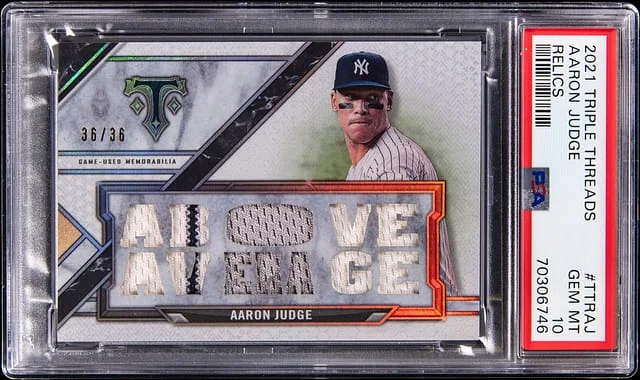 2021 Topps Triple Threads Aaron Judge Relics #TTR-AJ card image