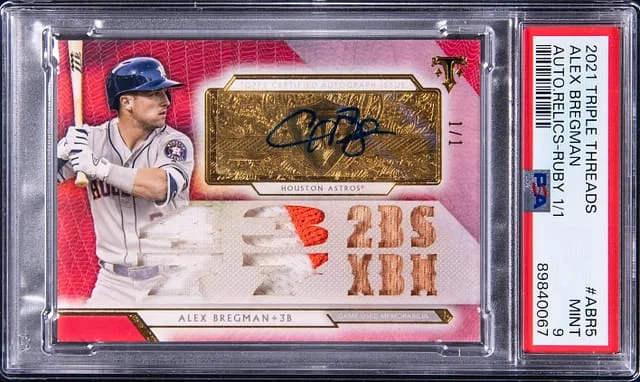 2021 Topps Triple Threads Alex Bregman Autograph Relics Ruby #ABR5 card image