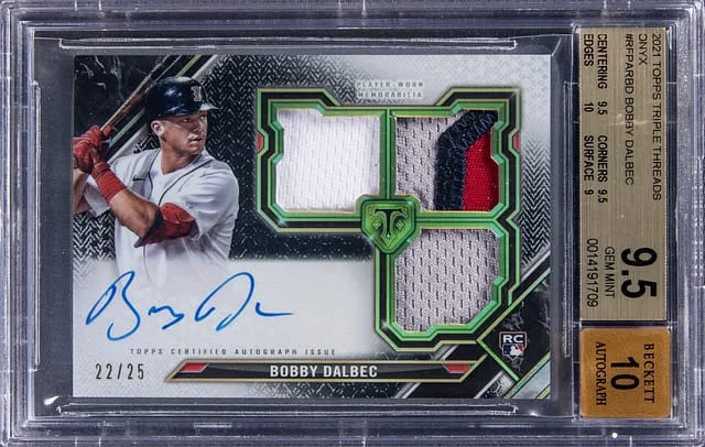 2021 Topps Triple Threads Bobby Dalbec Onyx #RFPAR-BD card image