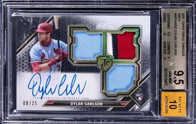 2021 Topps Triple Threads Dylan Carlson Onyx #RFPAR-DC card image