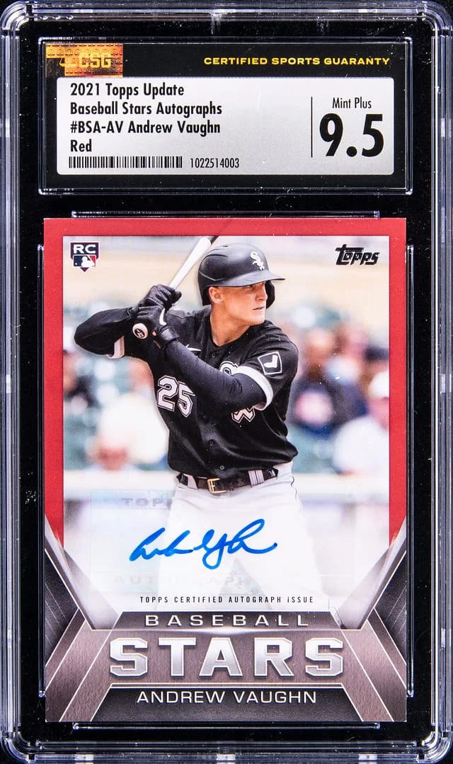 2021 Topps Update Andrew Vaughn Baseball Stars Autograph Red #BSA-AV card image