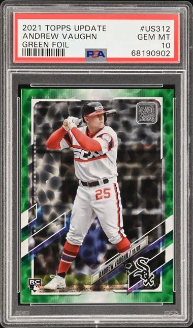 2021 Topps Update Andrew Vaughn Green Foil #US312 card image