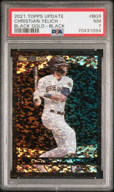 2021 Topps Update Christian Yelich Black Gold Black #BG-9 card image