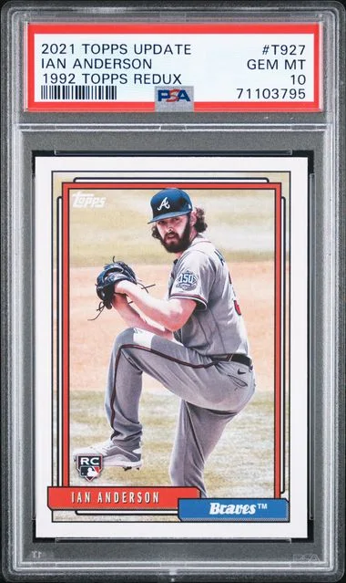 2021 Topps Update Ian Anderson 1992 Topps Redux #T927 card image