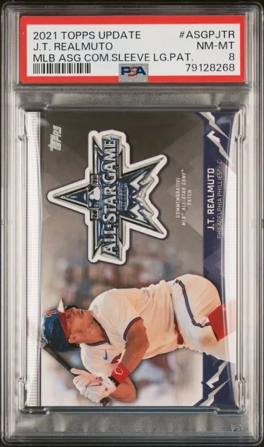 2021 Topps Update J.T. Realmuto MLB All-Star Game Commemorative Sleeve Logo Patch #ASGPJTR card image