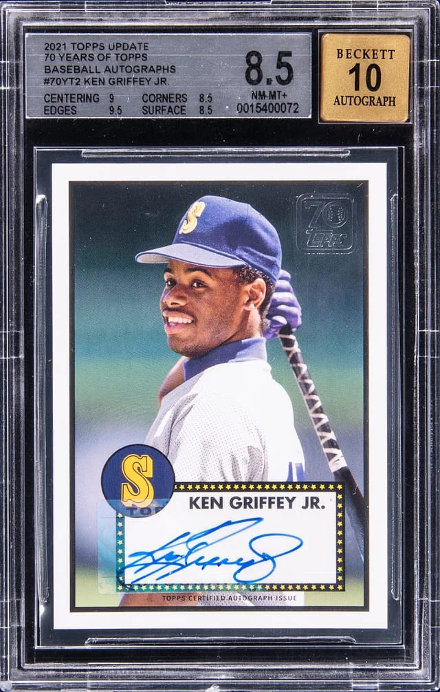 2021 Topps Update Ken Griffey Jr. 70 Years of Topps Baseball Autographs #70YT-2 card image