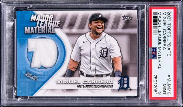 2021 Topps Update Miguel Cabrera Major League Material #MLMMC card image