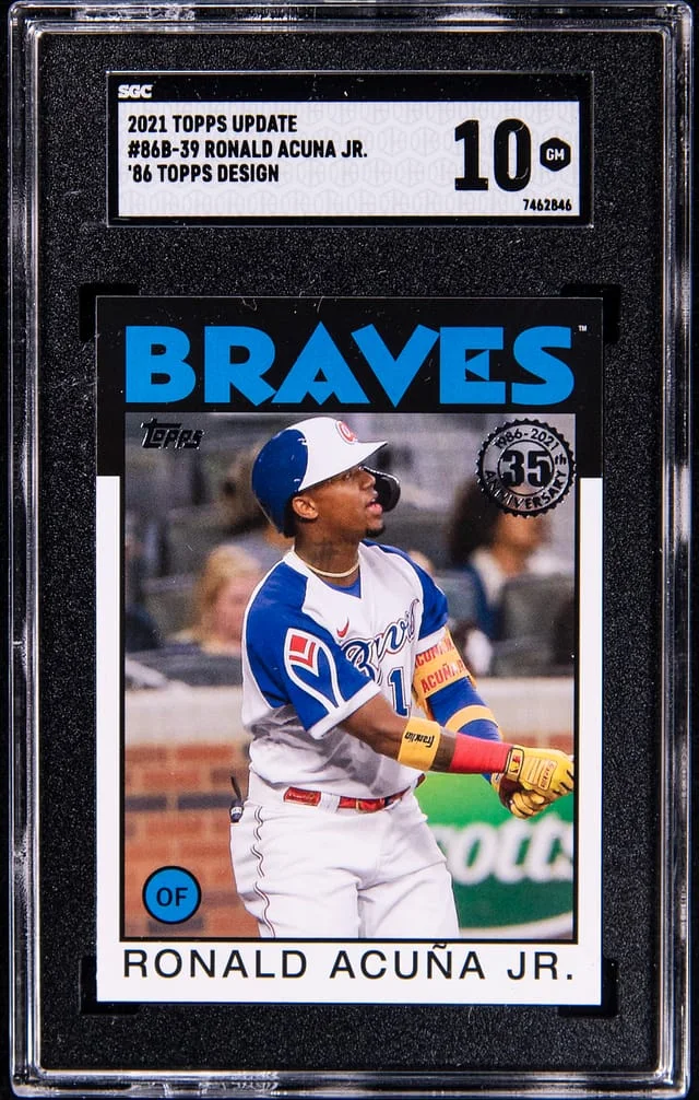 2021 Topps Update Ronald Acuna Jr. 86 Topps Design #86B-39 card image
