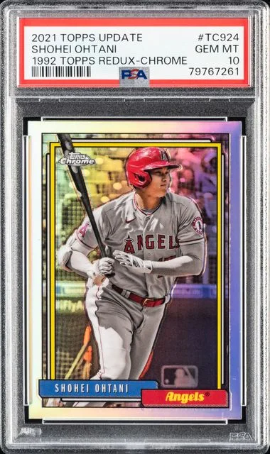 2021 Topps Update Shohei Ohtani 1992 Topps Redux Chrome #TC924 card image