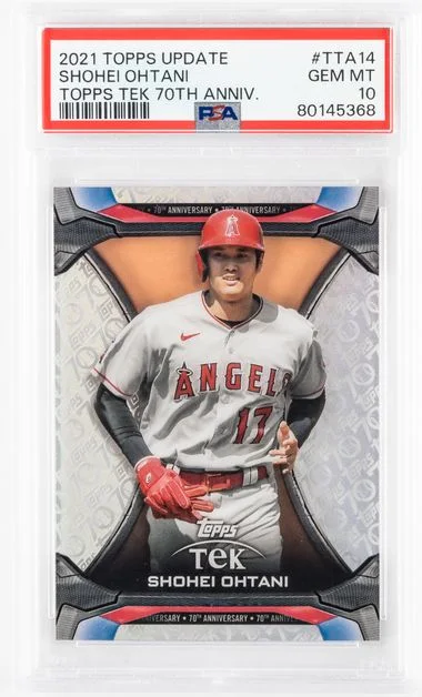 2021 Topps Update Shohei Ohtani Topps Tek 70Th Anniversary #TTA14 card image