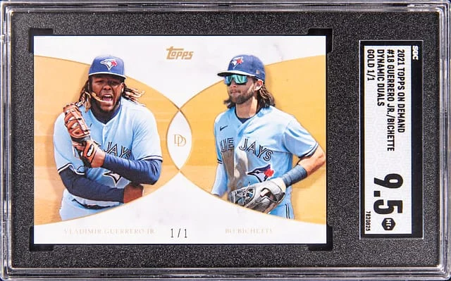 2021 Topps Vladimir Guerrero Jr./Bo Bichette On Demand Dynamic Duals Gold #18 card image